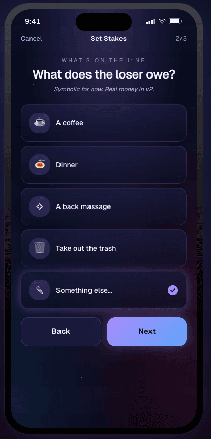 Set Stakes — what's on the line