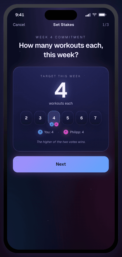 Set Stakes — picking the weekly target